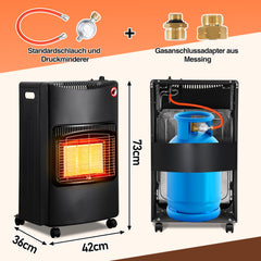 SWANEW Gasheizofen 4200W, Gasheizer Keramik