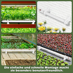 SWANEW Gewächshausheizung, 55W/90W/135W Gewächshaus Heizung, Elektrische Heizung mit eingebautem, für Gewächshäuser