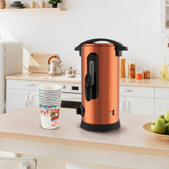 SWANEW Glühweinkocher 8L, inkl. 1500W Heißgetränkeautomat, Edelstahl Glühweinkessel, Thermostat 30–110°C, inkl. 10 Tassen