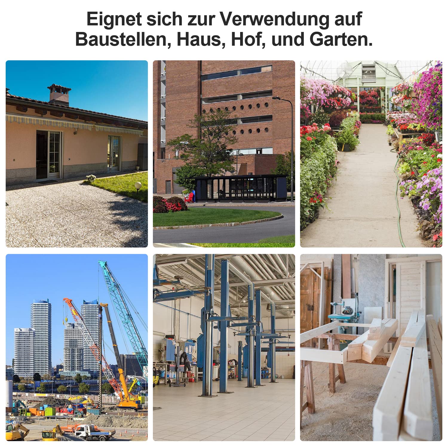 SWANEW Wandverteiler, 2 x CEE 400V/16A + 4 x 230V Schuko IP44 5 polig Stromverteiler, Baustromverteiler 32a, Verteiler Mit Sicherheitsklappdeckeln