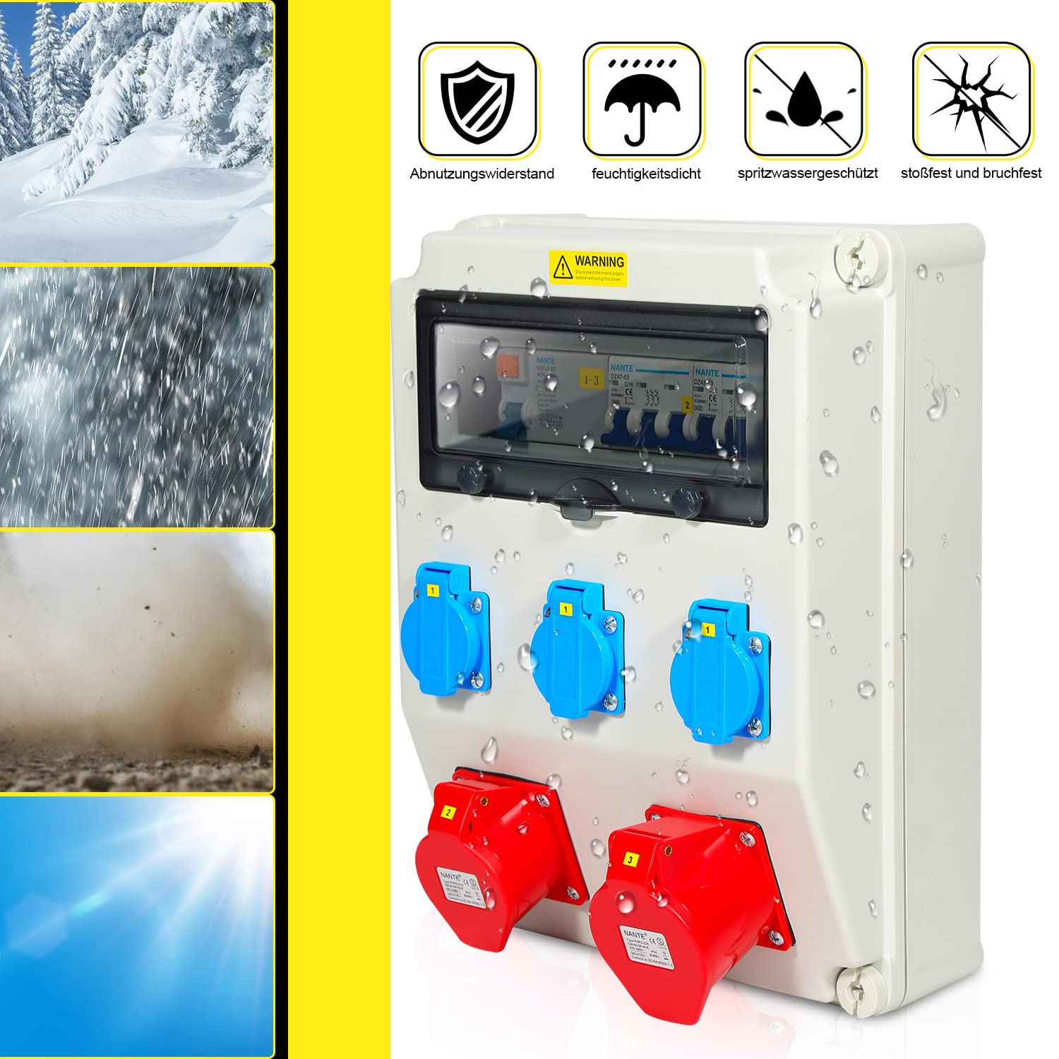 Baustromverteiler 4x230V 2x16A 1x32A 400V CEE