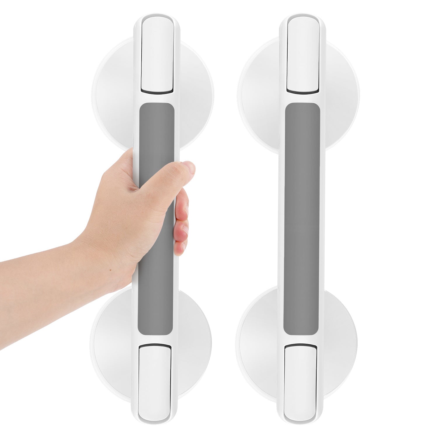 SWANEW Haltegriff Dusche mit Saugnapf, MAX 110 KG, 32CM Duschgriff, Abnehmbare Badewannengriff, Sauggriff, Badgriff