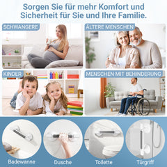 SWANEW Haltegriff Dusche mit Saugnapf, MAX 110 KG, 32CM Duschgriff, Abnehmbare Badewannengriff, Sauggriff, Badgriff