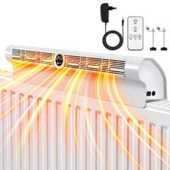 SWANEW Heizkörper Ventilator mit 6 Auslässen, Heizkörperverstärker, 3-Stufen-Regelung, Heizverstärker für Heizungen