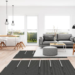 SWANEW Infrarot Heizfolie 220W/m², 1,0 m² Elektrische Fußbodenheizung, 50x200cm Heizboden