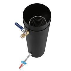 SWANEW Kaminofenrohr Edelstahl Ø12cm/15cm, Ofenrohr mit integrierter Heizspirale, Abgasrohr für Kamin & Holzofen