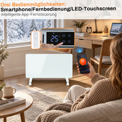 SWANEW Infrarotheizung 2000W / 2500W, Konvektor Heizung mit 24-h-Timer