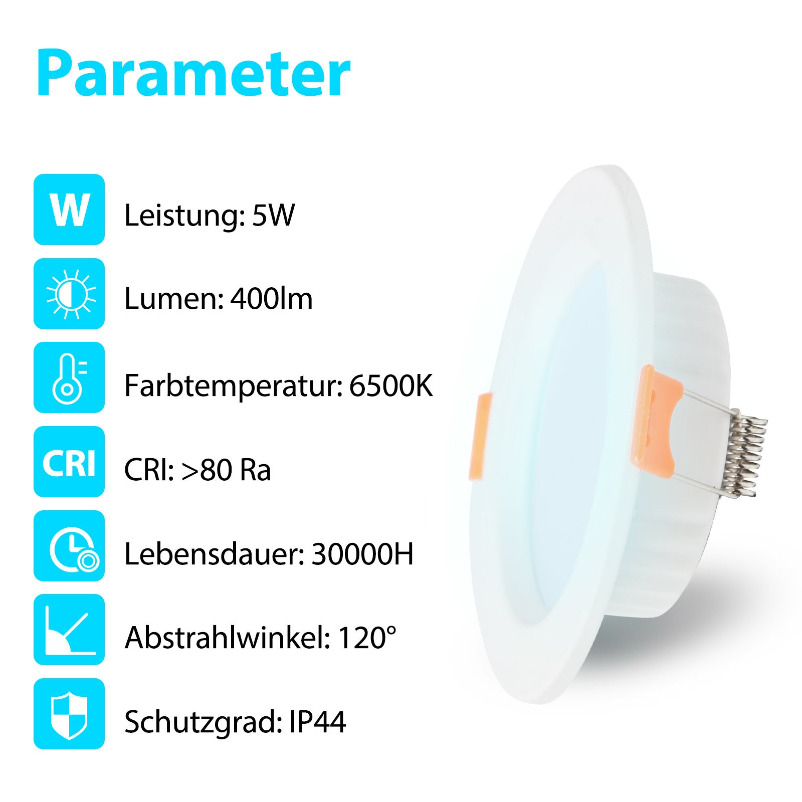 SWANEW 20x LED Einbaustrahler 3200K/6000K, LED strahler, 220V 5W Deckenstrahler, Deckenspot