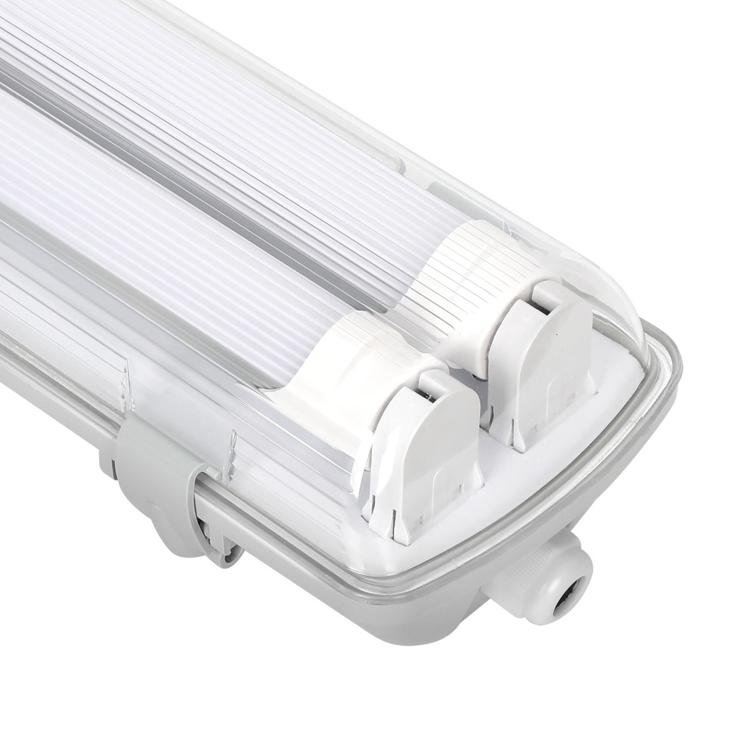 SWANEW LED Feuchtraumleuchte 18W/24W, 120cm/150cm Wannenleuchte, Kaltweiß/Neutralweiß, Doppelt T8 LED Werkstattlampe, Röhrenlampe IP65 Wasserfest