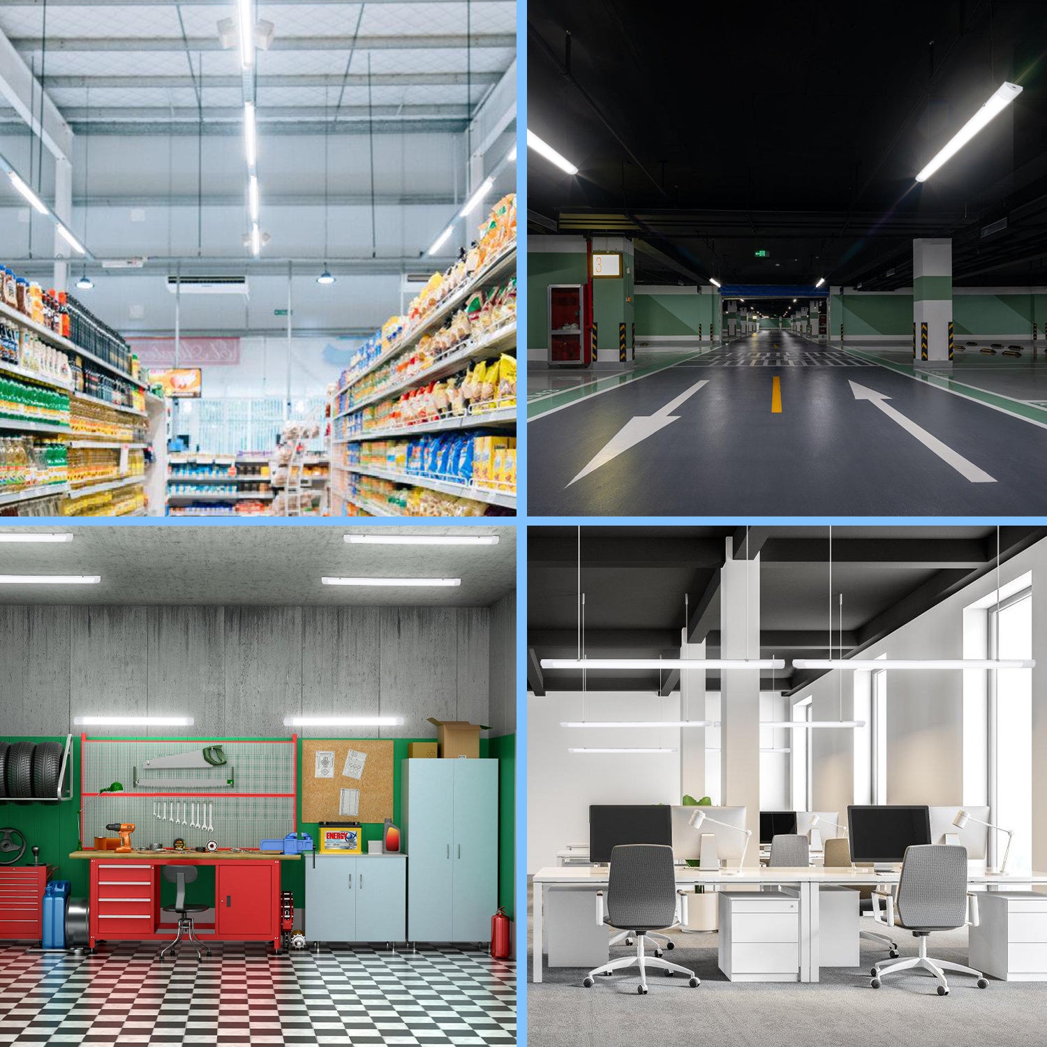 SWANEW LED Feuchtraumleuchte 18W/36W/48W, IP65 Wasserfest Led Röhre Werkstattlampe 4000K Neutralweiß, Wannenleuchte