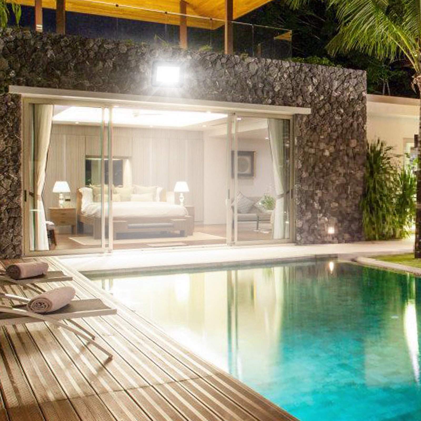 SWANEW LED Strahler Außen, LED Fluter 10W-100W, LED Scheinwerfer Kaltweiß/Warmweiß, Aussenstrahler IP66 Wasserdicht (Kein Stecker)