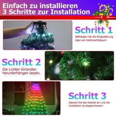 SWANEW LED Lichterkette Christbaumbeleuchtung, 160 LEDs, Baummantel