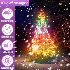 SWANEW LED Lichterkette Christbaumbeleuchtung, 160 LEDs, Baummantel