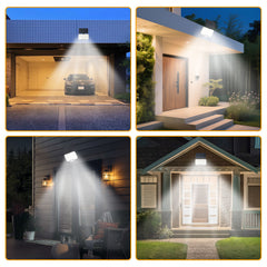 SWANEW LED Solar Wandleuchte, Wandfluter mit Bewegungsmelder, Gartenbeleuchtung Solarlampen