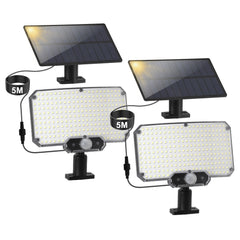 SWANEW LED Solar Wandleuchte, Wandfluter mit Bewegungsmelder, Gartenbeleuchtung Solarlampen