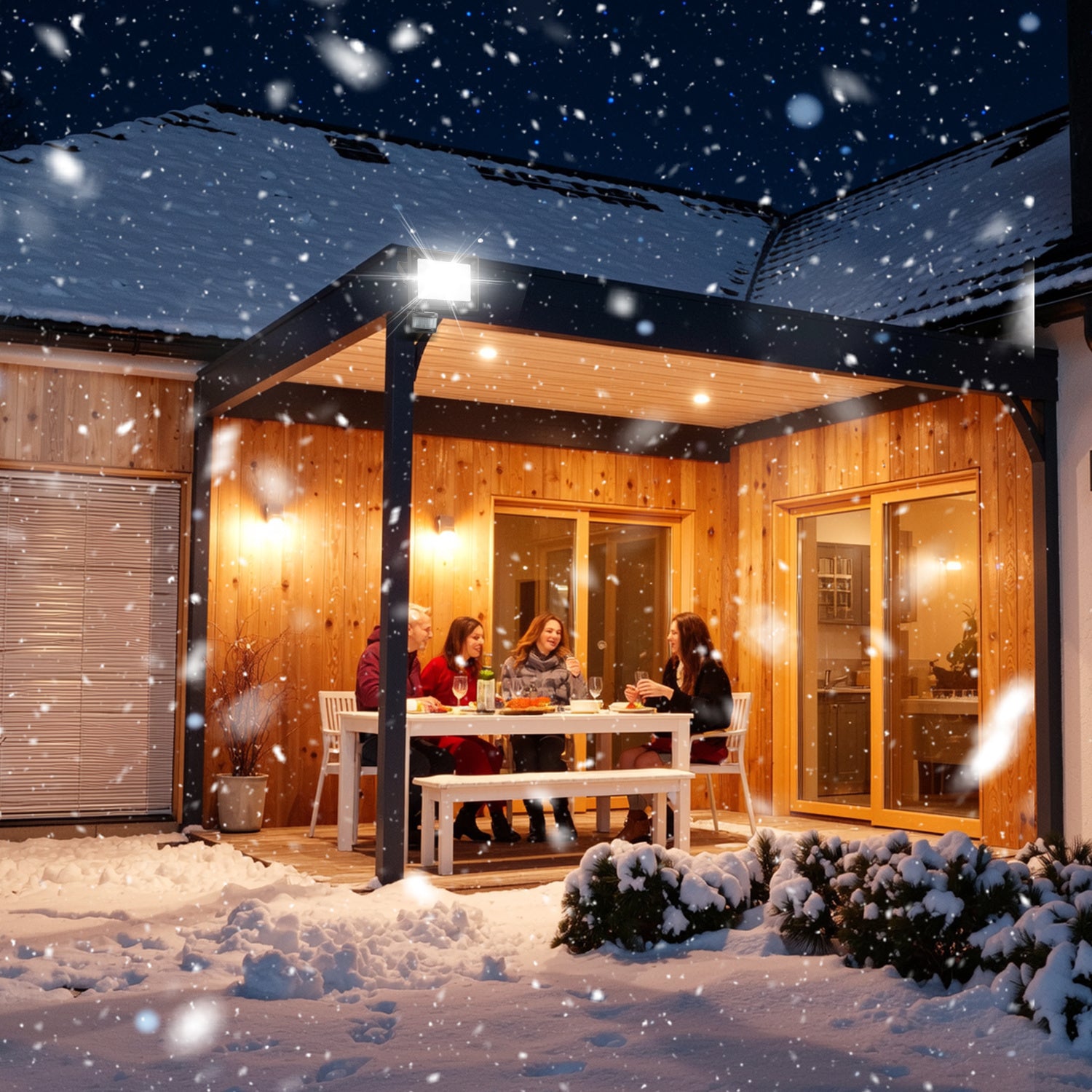 SWANEW 10-100W LED Strahler mit Bewegungsmelder, LED Fluter Kaltweiß Wandstrahler Außen IP66, Scheinwerfer, Gartenlampe, Baustrahler (kein Stecker)