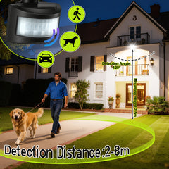 SWANEW 10-100W LED Strahler mit Bewegungsmelder, LED Fluter Kaltweiß Wandstrahler Außen IP66, Scheinwerfer, Gartenlampe, Baustrahler (kein Stecker)