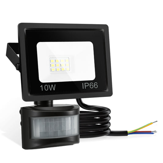 SWANEW 10-100W LED Strahler mit Bewegungsmelder, LED Fluter Kaltweiß Wandstrahler Außen IP66, Scheinwerfer, Gartenlampe, Baustrahler (kein Stecker)