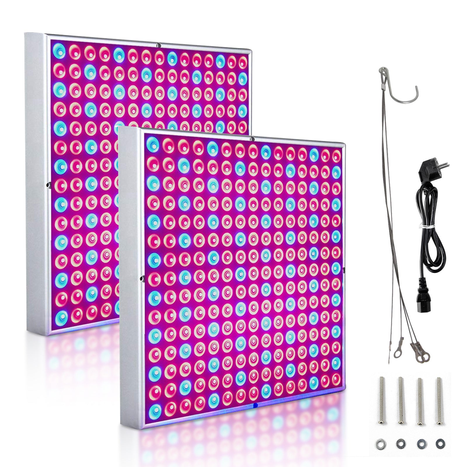 SWANEW 15W/45W LED Pflanzenlampe, Pflanzenlicht Quadrat, Vollspektrum LED-Wachstumslicht, Grow Light