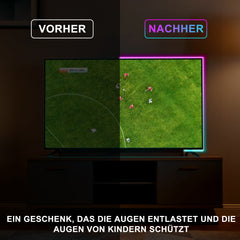 SWANEW Led Streifen RGB SMD 5050, LED Strip Selbstklebend, mit 24-Tasten-Fernbedienung, Dimmbar LED lichtband Leiste, für Zuhause, Partei