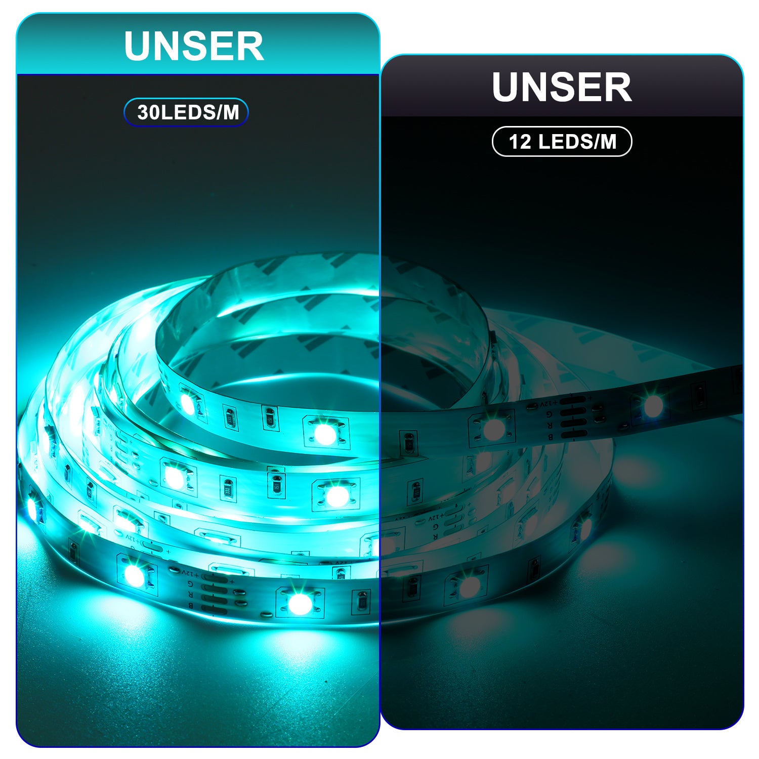 SWANEW Led Streifen Selbstklebend, RGB SMD 5050 Dimmbar LED Strip, 20 Farbwechsel Led Band mit 44-Tasten-Fernbedienung, für die Beleuchtung von Haus, Party