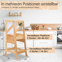 SWANEW Lernturm Holz, Kinderstuhl Stufen