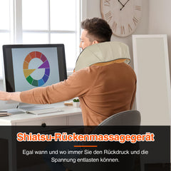 SWANEW Nackenmassagegerät, Shiatsu Massagegerät Mit Wärmefunktion, Schultermassage Nacken