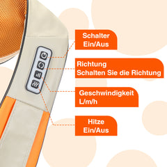 SWANEW Nackenmassagegerät, Shiatsu Massagegerät Mit Wärmefunktion, Schultermassage Nacken