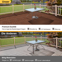SWANEW 30x30cm PP Terrassenfliesen, Klickfliesen 450 kg/m² belastbar