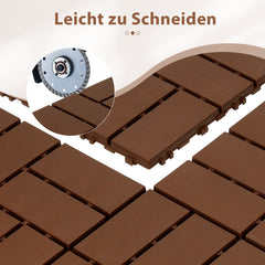 SWANEW PP Terrassenfliesen 30x30cm, Kunststoff-Bodenbelag, mit Klicksystem