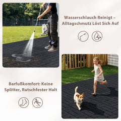 SWANEW PP Terrassenfliesen 30x30cm, Kunststoff-Bodenbelag, mit Klicksystem
