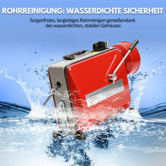 SWANEW Rohrreinigungsmaschine 500W, Elektrische Abflussreiniger mit 6 Köpfen, Rohrreinigungsgerät, Elektrische Köpfe Für 20–120 mm Rohre