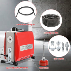 SWANEW Rohrreinigungsmaschine 500W, Elektrische Abflussreiniger mit 6 Köpfen, Rohrreinigungsgerät, Elektrische Köpfe Für 20–120 mm Rohre
