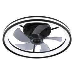 SWANEW Deckenventilator Mit Beleuchtung Dimmbar Ventilator Ø50cm, Fernbedienung/APP-Steuerung, 6 Windstufen, Deckenleuchte mit Ventilator