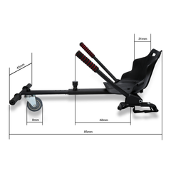 SWANEW Hoverboard Sitz, Kart Hoverboard mit Sitz verstellbarer für 6.5-10 Zoll, Sitzscooter Kartsitz