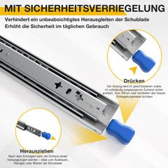 SWANEW Schwerlastauszug mit Verriegelung, Länge 300MM- 1150MM Schwerlastauszug