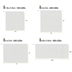 SWANEW Solar LED Lichternetz, IP44 LED Lichterkette, Lichtervorhang für Fenster Garten