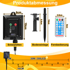 SWANEW Solar Lichterkette Außen, LED Solarlampe, USB & Solar Ladefunktion, Weihnachtsdeko