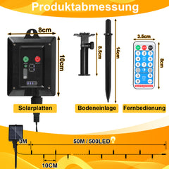 SWANEW Solar Lichterkette Außen, LED Solarlampe, USB & Solar Ladefunktion, Weihnachtsdeko