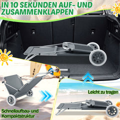 SWANEW 2er Sonnenliege mit Dach, 5-Fach Verstellbarer Liegestuhl klappbar