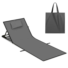 SWANEW Strandmatte mit Rückenlehne 158 cm, Strandliege Klappbar