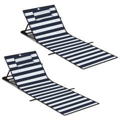 SWANEW Strandmatte mit Rückenlehne 158 cm, Strandliege Klappbar