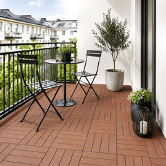 SWANEW 30x30cm PP Terrassenfliesen, Klickfliesen 450 kg/m² belastbar