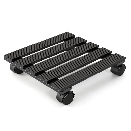 SWANEW WPC Pflanzenroller Quadratisch, Blumenroller mit Rollen