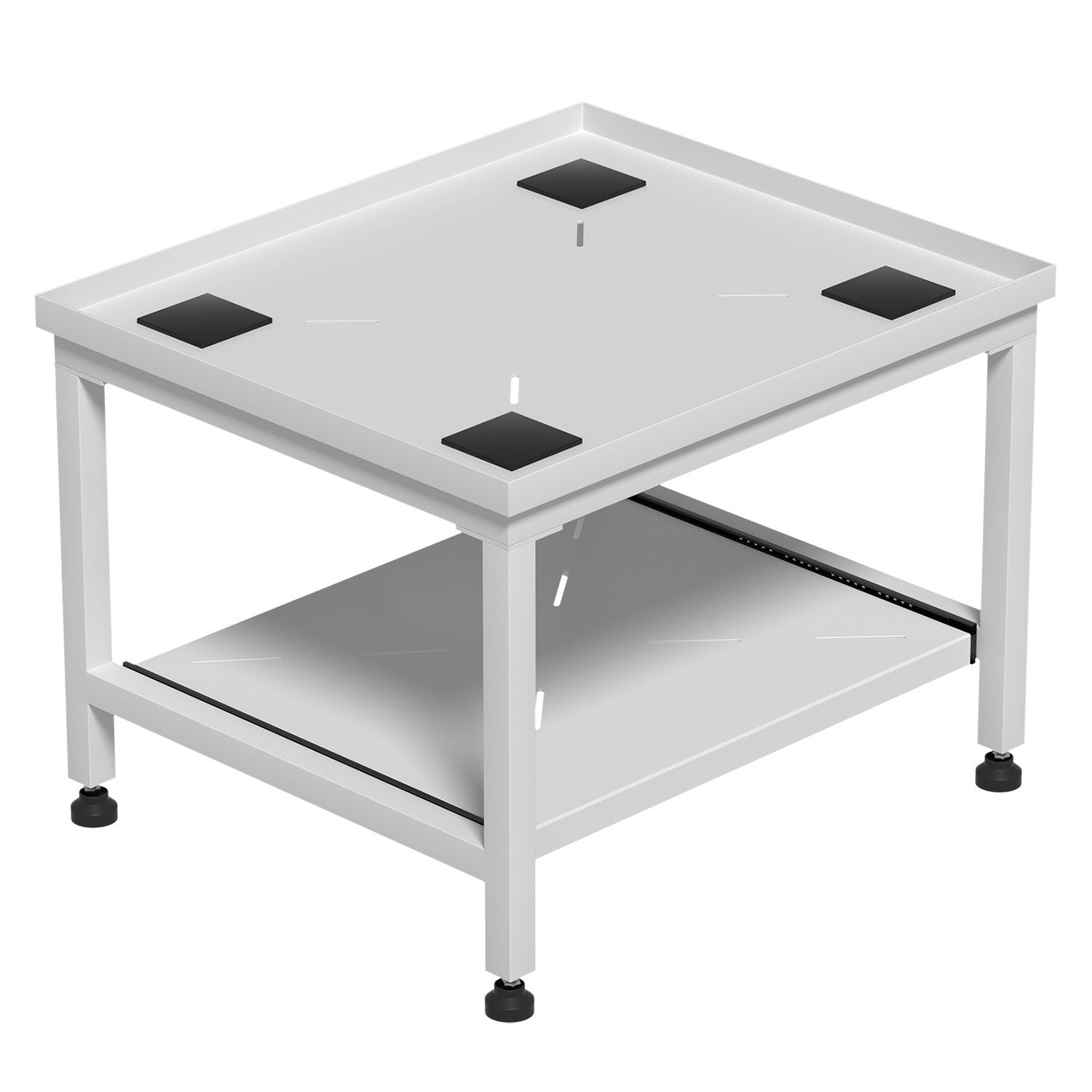 SWANEW Waschmaschinen Untergestell 45,5 cm, mit Schublade, Verstellbares Podest für Waschmaschine, Trockner, bis 200 kg tragfähig