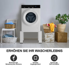 SWANEW Waschmaschinen Untergestell, Waschmaschinensockel , Waschmaschinen-Unterschrank, Podest für Waschmaschinen & Trockner