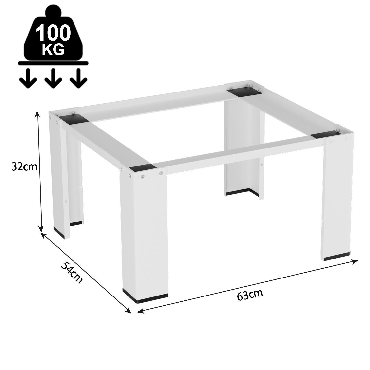 SWANEW Waschmaschinen Untergestell, Waschmaschinensockel , Waschmaschinen-Unterschrank, Podest für Waschmaschinen & Trockner