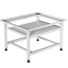 SWANEW Waschmaschinen Untergestell mit Ausziehbarem Regal, 3 höhenverstellbar Waschmaschinen Sockel, 150kg Tragfähigkeit Podest für Trockner, Kühlschrank