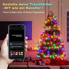 SWANEW LED Weihnachts Lichterkette, RGBIC Lichterkette, IP65, Für Innen & Außen