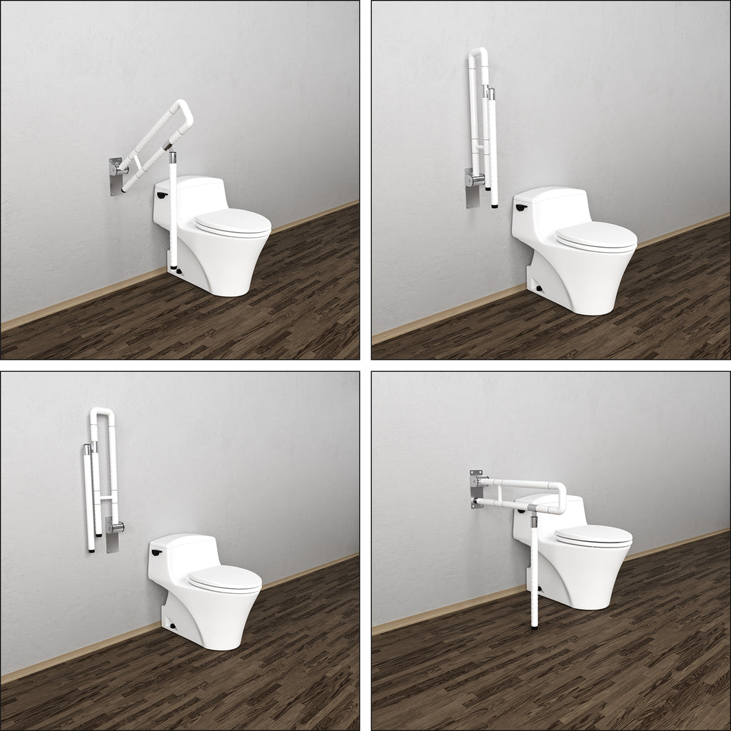 SWANEW WandstĂŒtzgriff Toilette, Klappgriff Haltegriff Dusche, Rutschfeste WC Aufstehhilfe Sicherheitsgriff